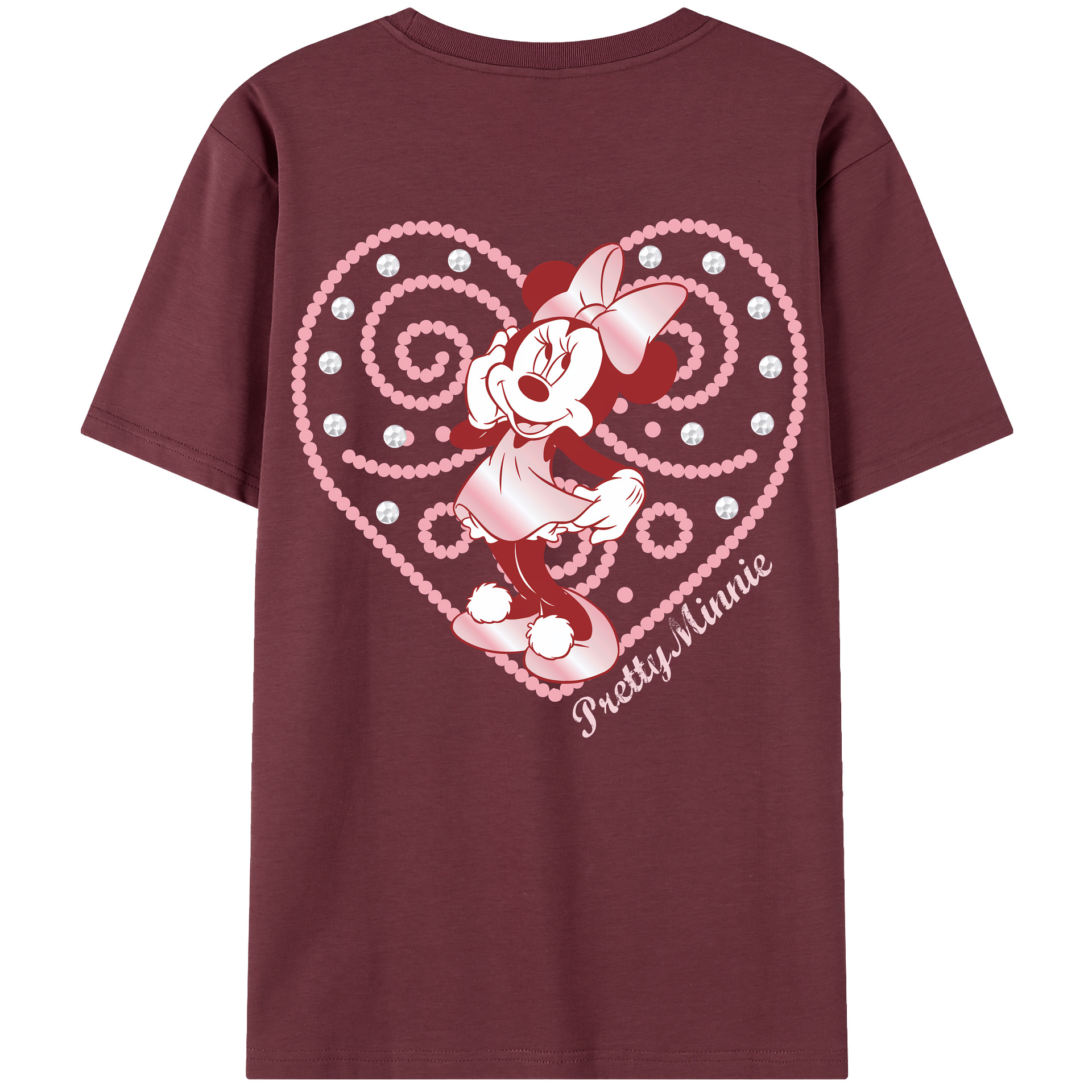 （画像用） ミッキーマウス Mickey Mouse 綿100％半袖Tシャツ（背面プリント）